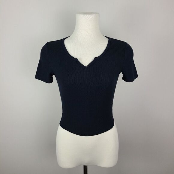 Streetwear Society Essentials Black Ribbed Short Sleeve T-Shirt XS - Picture 2 of 16